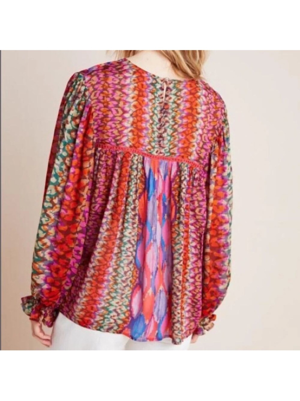 Blank London Anthropologie Miranda Boho Peasant Blouse Top Medium - Picture 4 of 10